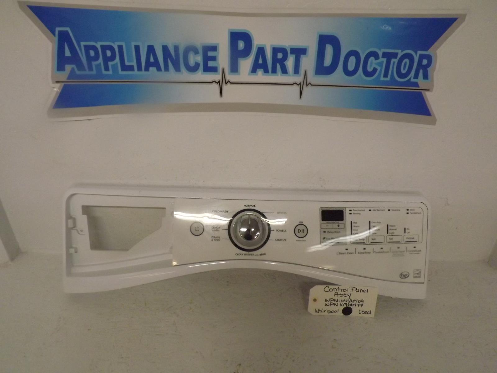 Whirlpool Washer WPW10446409 WPW10750477 Control Panel Used Whirlpool Washer WPW10446409 WPW10750477 Control Panel Used